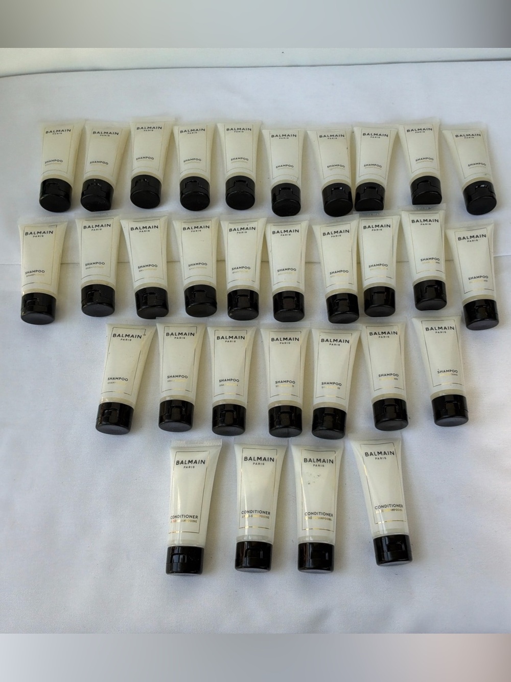 Lot of 31 BALMAIN Paris Shampoo-27 Conditioner -4 Travel Size 1.2 Oz  Expired